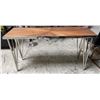 Image 3 : DHA Modern Wood Console Table w/Chrome Frame (59x33x18)