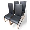 Image 1 : DAH - New Set of 4 Black Dining Chairs with Rose Gold Frames