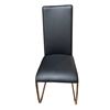 Image 2 : DAH - New Set of 4 Black Dining Chairs with Rose Gold Frames