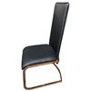 Image 3 : DAH - New Set of 4 Black Dining Chairs with Rose Gold Frames