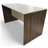 Image 2 : DHA Counter-Height Desk - Wood Grain Sides & White Top, Includes 4 White Bar-Height Chairs, Approx.