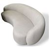Image 1 : DHA Contemporary Curved Back Sofa in Light Beige (Approx. 7' L)