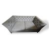 Image 1 : DHA Tufted Light Gray Loveseat with Nailhead Trim (Approx. 6' L)