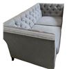 Image 2 : DHA Tufted Light Gray Loveseat with Nailhead Trim (Approx. 6' L)