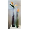 Image 2 : RS - Set of 2 Tall Glasss Vase and Group of Decorative Contents