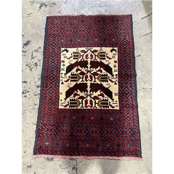 DAH High Quality Persian Genuine Hand-knotted Rug, 54" x 35"