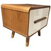 Image 2 : RS - Walnut‑Tone Bedside Table, Single Drawer (H18" H x W19.5" W x D16")