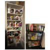 Image 1 : RS - White 5‑Shelf Storage Cabinet (H79.5" x W31.5" x D11") + Black 3‑Tier Shelf U