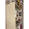 Image 3 : RS - White 5‑Shelf Storage Cabinet (H79.5" x W31.5" x D11") + Black 3‑Tier Shelf U