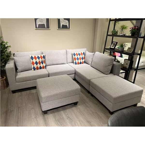RS NEW Barbapapa Light Grey Modular Couch - Retails: $2199