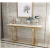 Image 1 : RS NEW Sunflower Marble Console Table - Retails: $999 - Size: 47(L)X12(D)X33.5
