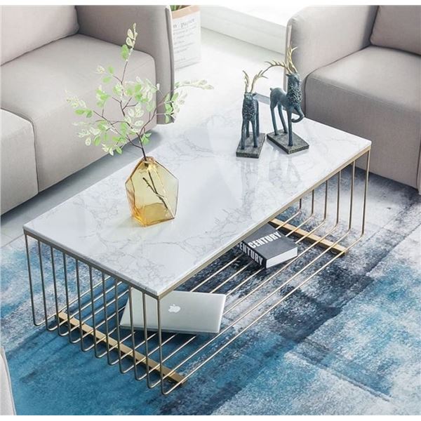 RS NEW Maya Marble Coffee Table - Retails: $999 - Size: 47(L)X24(D)X19(H)