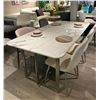 Image 1 : RS NEW Caesar 71" Silver Marble Dining Table - Retails: $1599