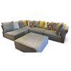 Image 1 : RS NEW Elise Grey Sectional Couch & Ottoman - Retails: $3299