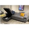 Image 3 : RS NEW Simba Light Grey Sectional Sofa Bed - Retails: $1699