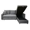 Image 3 : RS NEW Jerry Dark Grey Sectional Sofa Bed - Retails: $1899