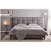 Image 1 : RS NEW Phoenix Queen - Grey Fabric Bed Frame - Retails: $1099