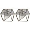 Image 1 : BNIB Set of 2 Coco Glass Side Table - Retails: $499 for each