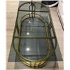 Image 2 : RS New Modern Glass Coffee Table with Gold Metal Base