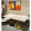 Image 2 : RS New Luis 59" cloud Sintered Stone Dining Table - Retails: $1499