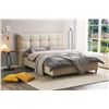 Image 1 : RS New Phoenix King - Beige Fabric Bed Frame - Retails: $1299