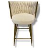 Image 3 : BNIB Jewel Group of 2 Bar Chair - Beige - Retails: $478
