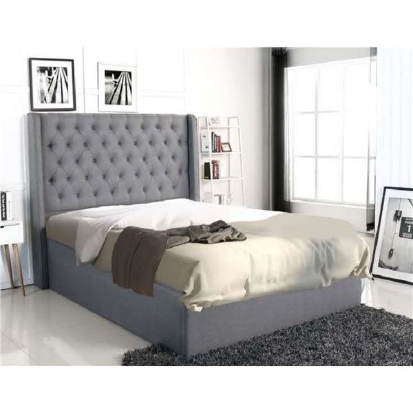 BNIB Miami King - Light Grey LiftUp Storage Bed Frame - Retails: $1299