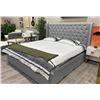 Image 2 : BNIB Miami King - Light Grey LiftUp Storage Bed Frame - Retails: $1299