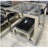 Image 2 : DAH - New Set of 3: Geometric Open Metal Frame Coffee Table (Approx. H17" x W47" x 47") & 2 Side Tab