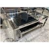 Image 3 : DAH - New Set of 3: Geometric Open Metal Frame Coffee Table (Approx. H17" x W47" x 47") & 2 Side Tab