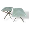 Image 1 : DAH - New Set of 2: Modern Square & Rectangular Tables, Approx. H18" x W50" x D30" & H24" x W26" x D