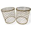 Image 1 : DAH - New Set of 2: Modern Cylindrical Side Tables, Approx. H21", Diameter 19.5" Each