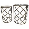 Image 1 : DAH - New Set of 2: Cylindrical Side Tables, Approx. H26", Diameter 21" & H24" x Diameter 16"