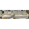 Image 1 : DAH - Show Home Stylus Ivory Jacquard Sofa & Loveseat Set - Approx. size: