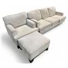 Image 1 : DAH - Show Home Stylus Light Beige Upholstered Sofa, Armchair & Ottoman Set - Approx. size: