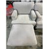 Image 2 : DAH - Show Home Stylus Light Beige Upholstered Sofa, Armchair & Ottoman Set - Approx. size: