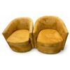 Image 1 : DAH - Show Home Set of 2 Mustard Velvet Barrel Accent Chairs, Approx. H28" x W29" x 32" Each