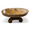 Image 1 : DAH - Vintage Round Wood Pedestal Coffee Table - Approx. H17" x 36" Diameter