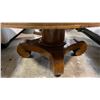 Image 3 : DAH - Vintage Round Wood Pedestal Coffee Table - Approx. H17" x 36" Diameter