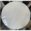 Image 2 : DAH - New Elegant White Ceramic Round Table with Rose Gold Base and Tiled Edge, Approx. H30", 59" Di