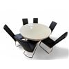 Image 1 : DAH - New Set of 6 Black Dining Chairs with Rose Gold Frames