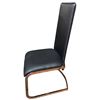 Image 2 : DAH - New Set of 6 Black Dining Chairs with Rose Gold Frames