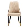Image 1 : DAH - New Group of 6 Luxe - Egg Shell Dining Chairs - Beige & Chocolate Brown