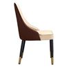 Image 2 : DAH - New Group of 6 Luxe - Egg Shell Dining Chairs - Beige & Chocolate Brown