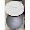 Image 3 : DAH - New Set of 2 Allure (Black and White) Nesting Coffee Tables, Approx. H16" x Diameter 31"