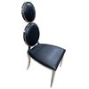 Image 2 : DAH - New Set of 2 Chairs (White & Black) with Silver Frames