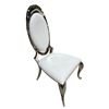 Image 2 : DAH - New Set of 2 High-Back Chairs: Black & White with Curved Frames