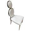 Image 2 : DAH - New Set of 2 Chairs (White) with Silver Frames