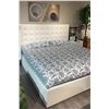 Image 3 : BNIB Seattle Queen - White Leather LiftUp Storage Bed Frame - Retails: $999