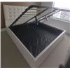 Image 2 : BNIB Seattle Queen - White Leather LiftUp Storage Bed Frame - Retails: $999